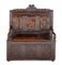 Carved Hall Oak Bench Cabinet, 1800s 1