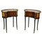 19th Century Louis XVI Style Marquetry Side Tables, France, 1880s, Set of 2 1