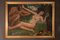 Italian Modernist Painting, Satyr with Nymph, 1950s, Oil on Canvas, Framed 1