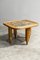 Wood and Ceramic Square Coffee Table by Guillerme and Chambron, 1950s 7