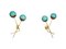 Italian Sconces in Turquoise Blue Murano Glass & Brass, Set of 2 5