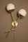 Italian Stilnovo Style Sconces in White Murano Glass & Brass, Set of 2 8