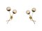 Italian Stilnovo Style Sconces in White Murano Glass & Brass, Set of 2 3