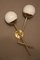 Italian Stilnovo Style Sconces in White Murano Glass & Brass, Set of 2, Image 7