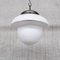 Mid-Century French Glass Two Tone Opaline Pendant Light 8