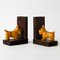 Art Deco Wooden Dog Bookends, 1930s, Set of 2 2