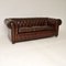 Antique Deep Buttoned Leather Chesterfield Sofa, Image 2