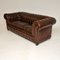 Antique Deep Buttoned Leather Chesterfield Sofa, Image 3