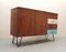 Nussbaum Sideboard mit Hairpin Beinen, 1960er 9