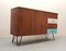 Nut Tree Sideboard with Hairpin Legs, 1960s 9