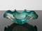 Vintage Turquoise Glass and Silver Foil Bowl from Murano, 1960s 6