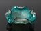 Vintage Turquoise Glass and Silver Foil Bowl from Murano, 1960s 2