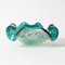 Vintage Turquoise Glass and Silver Foil Bowl from Murano, 1960s 9