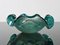 Vintage Turquoise Glass and Silver Foil Bowl from Murano, 1960s 5