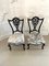 Antique Victorian Ebonised Side Chairs, Set of 2 3