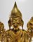 Vergoldeter Sitzender Buddha auf stilisierter Lotus Basis 10