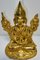 Vergoldeter Sitzender Buddha auf stilisierter Lotus Basis 5