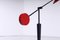Postmodern Red and Black Adjustable Counterbalance Table Light from Herda, 1980s 4