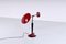 Lampe de Bureau Ajustable Postmoderne Rouge et Noire de Herda, 1980s 11