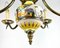 Capodimonte Hand-Painted Porcelain & Brass Chandelier 6
