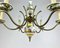 Capodimonte Hand-Painted Porcelain & Brass Chandelier 3