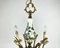 Capodimonte Hand-Painted Porcelain & Brass Chandelier 4