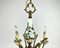 Capodimonte Hand-Painted Porcelain & Brass Chandelier, Image 4