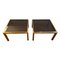 Brass and Glass Side Tables, Set of 2 1