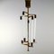 Art Deco Brass Lobby Neon Chandelier from Kaiser Leuchten 1