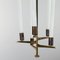 Art Deco Brass Lobby Neon Chandelier from Kaiser Leuchten 4