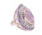 Vintage Amethyst, Diamanten, Roségold und Silber Ring 2