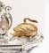 George II Silver Plate Cherub Swan Boat Centerpiece Dish 8