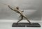 Art Deco Black Marble Thrower by Limousin Javelin, 1930s, Image 2