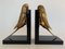 Art Deco Bronzse Parakeets Bookends, Set of 2 1