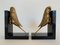 Art Deco Bronzse Parakeets Bookends, Set of 2 2