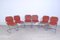 Vintage Space Age Chairs in Steel and Leather, 1970s-1980s, Set of 6 2