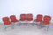 Vintage Space Age Chairs in Steel and Leather, 1970s-1980s, Set of 6 1