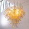 Murano Gold Glass Petal Suspension Chandelier, Italy, Image 5