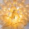 Lámpara de araña con pétalos de cristal de Murano dorado, Italia, Imagen 8