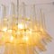 Murano Gold Glass Petal Suspension Chandelier, Italy 7