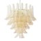 Murano Gold Glass Petal Suspension Chandelier, Italy, Image 1