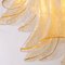 Murano Gold Glass Petal Suspension Chandelier, Italy 9