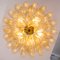 Murano Gold Glass Petal Suspension Chandelier, Italy 6