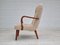 Danish Beech and Fabric Lounge Chair, 1950s 7