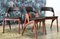 Danish Teak and Leather Chairs, Set of 4, Image 1
