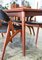 Danish Teak and Leather Chairs, Set of 4, Image 5