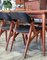 Danish Teak and Leather Chairs, Set of 4 17