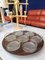 Mid-Century Modern Scandinavian Revolving Tray in Glass and Rosewood, Set of 8 9