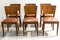 Art Deco France Leather Chairs, 1930s, Set of 6 1