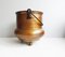 Antique Copper Bucket with Brass Ball Foot, Image 5